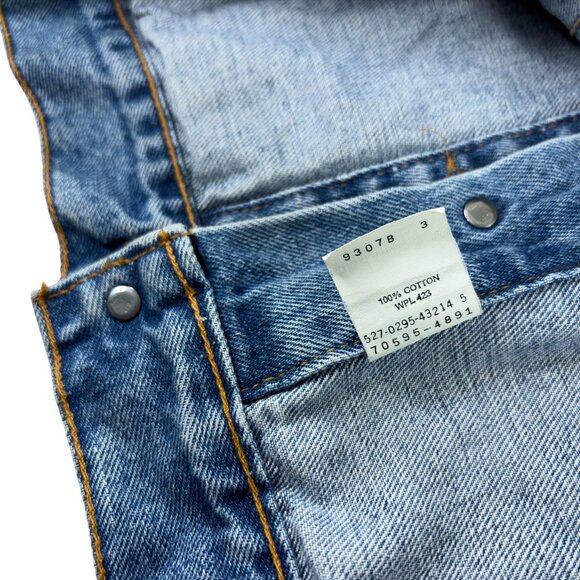 Vintage 90's Levis Denim Trucker Vest Mens Size L SLIM Rodeo Cowboy USA 70595 - Picture 8 of 8